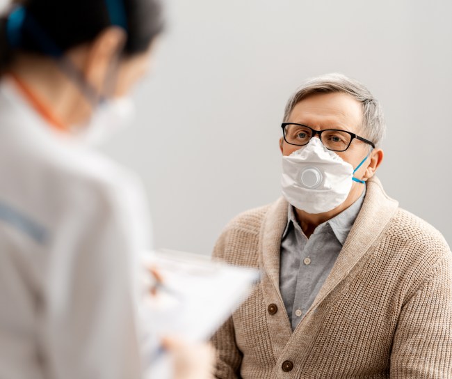 HCP patients doctor and patient exam with masks